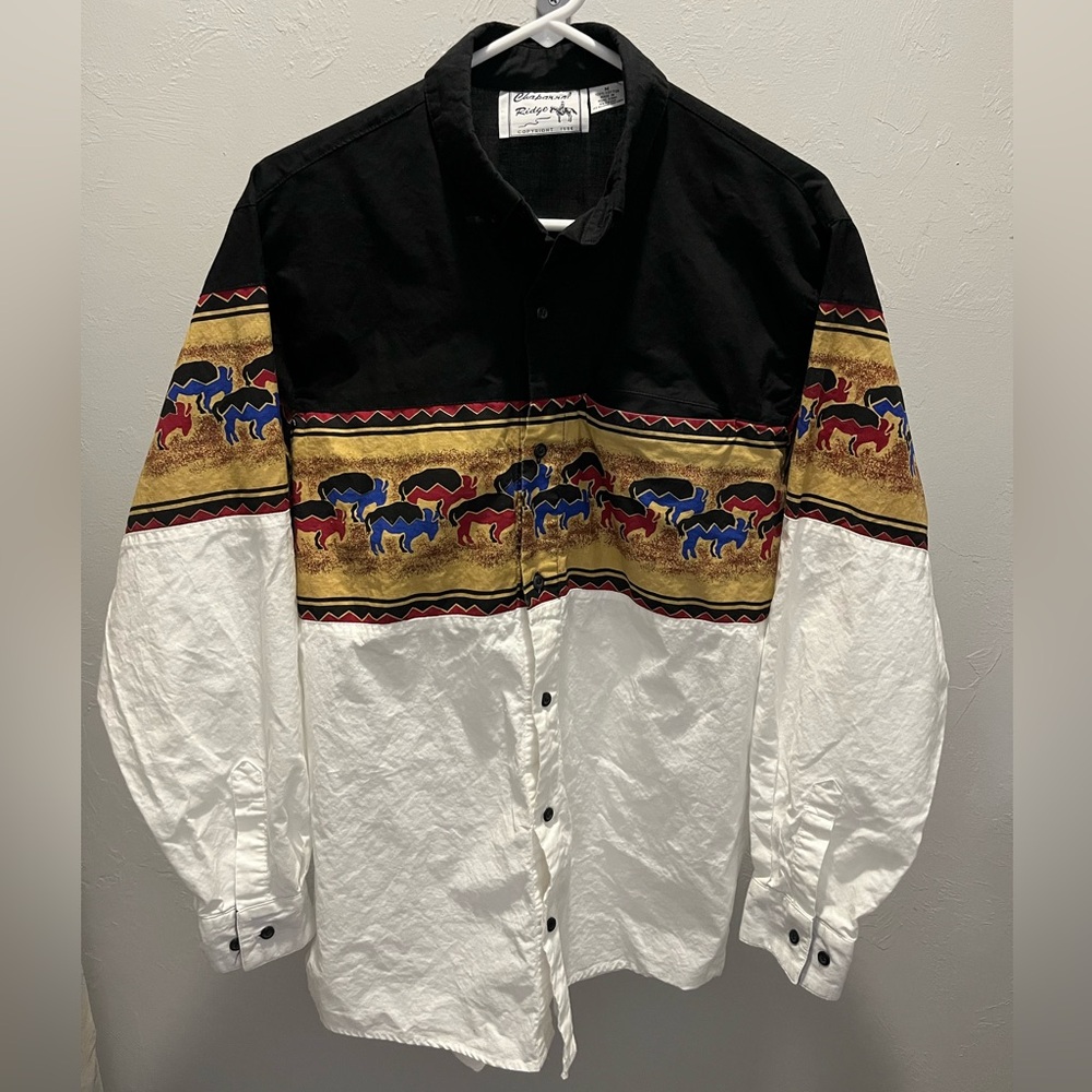 Vintage 90’s Western Buffalo Button-Down